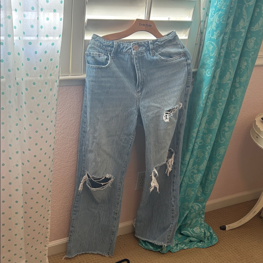Garage Light Wash Distressed Boyfriend Jeans
